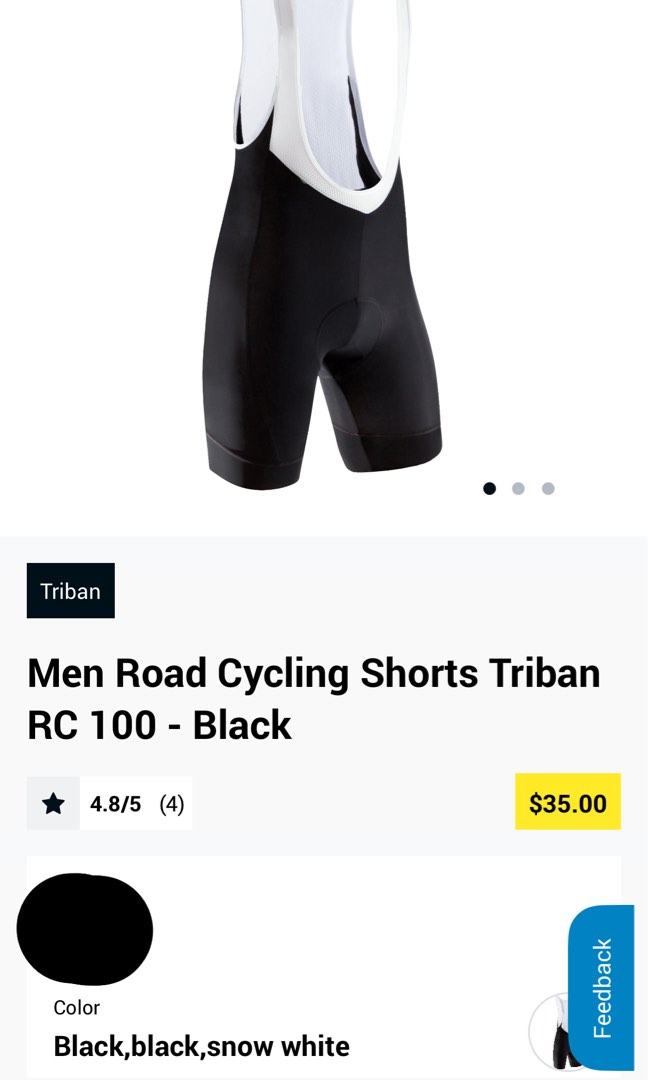 RC 100 cycling bib shorts - Men
