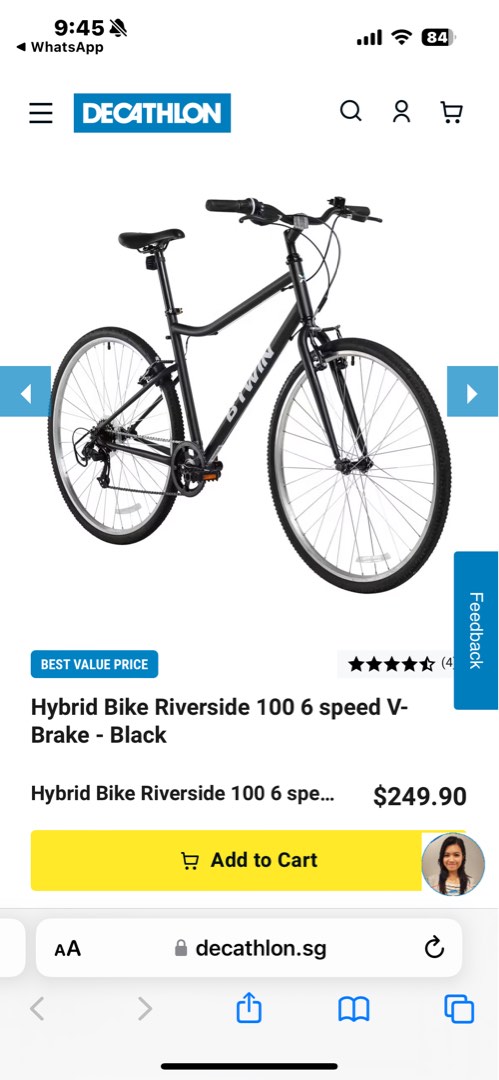 Btwin hybrid hot sale cycle price