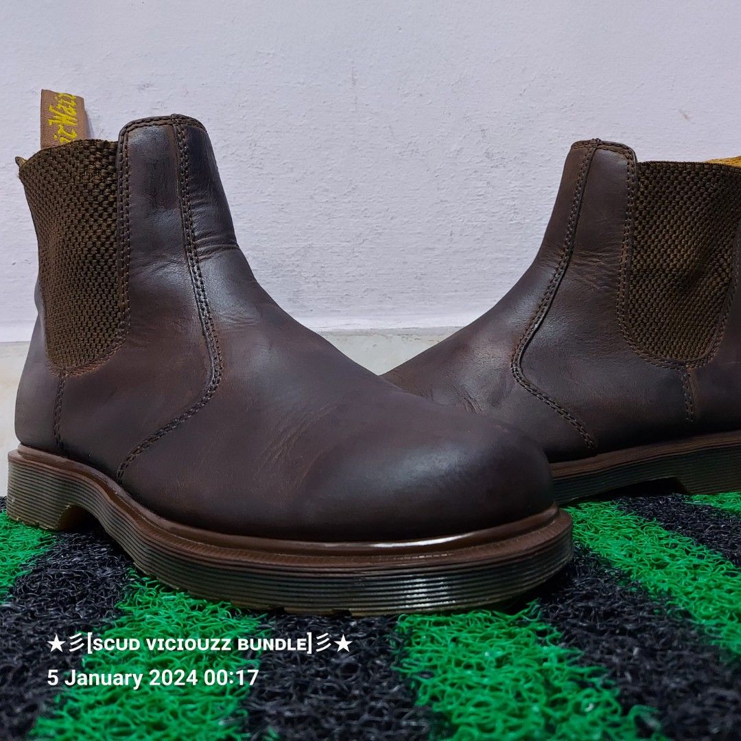 Dr martens chelsea marron on sale