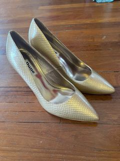 Dune gold kitten heels top