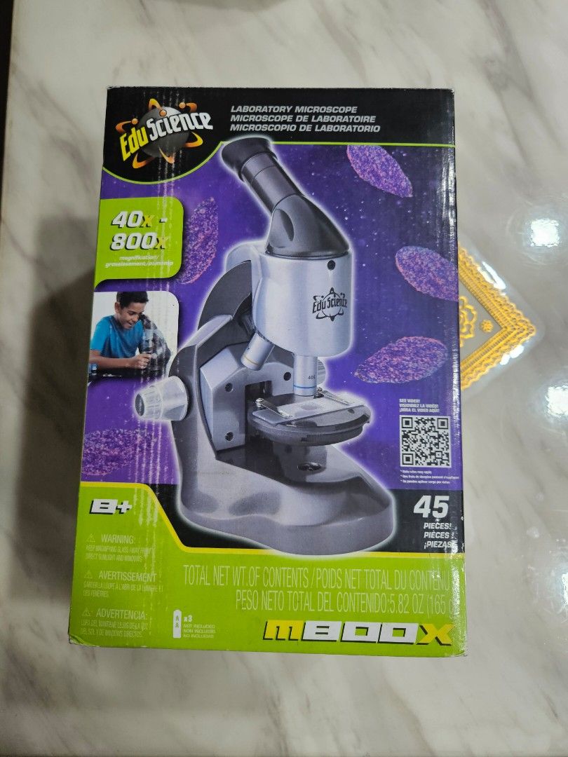 EduScience Light Microscope (Category: Educational & Learning Toys) located in Singapore. Submitted by fireezone (Listing ID 1276595314, Image 1). Description: Well used Light Microscope Toy - Good condition Light Microscope Body with Objective Lens - 1 Additional Objective Lens.