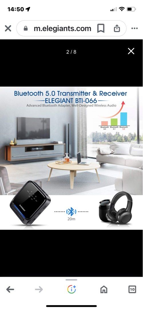 ELEGIANT Wireless Audio Receiver/Transmitter BTI066, Audio, Other Audio Equipment on Carousell
