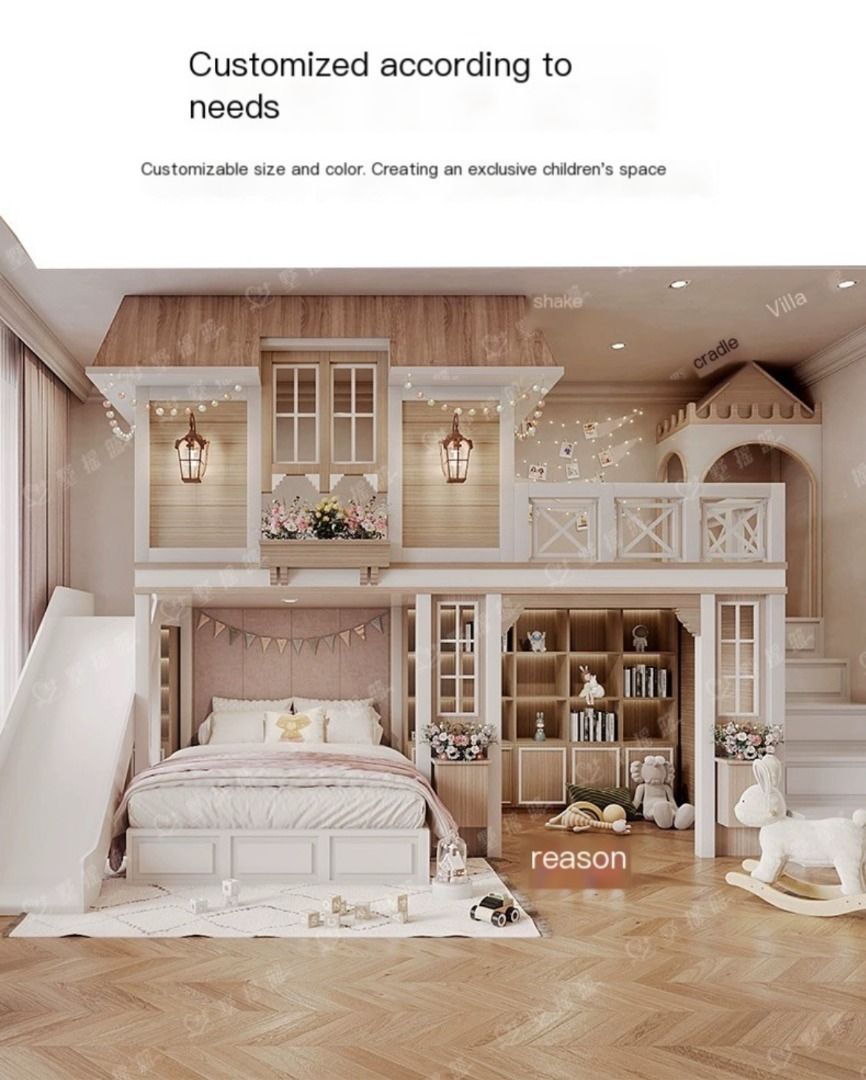 Elevate Your Child s Room Full House Villa Style Princess Bed