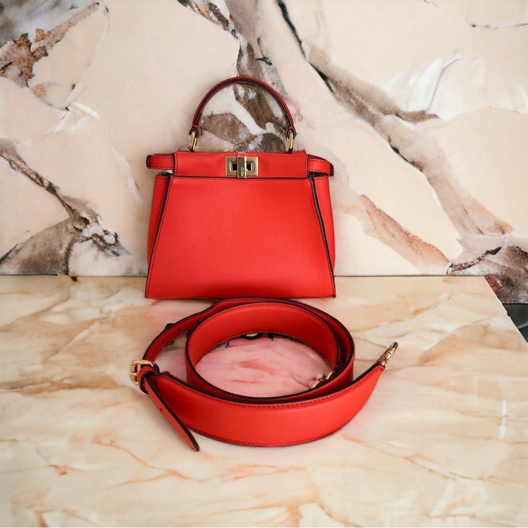 Fendi peekaboo online mini red