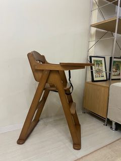 Foldable Solid Wood High Chair