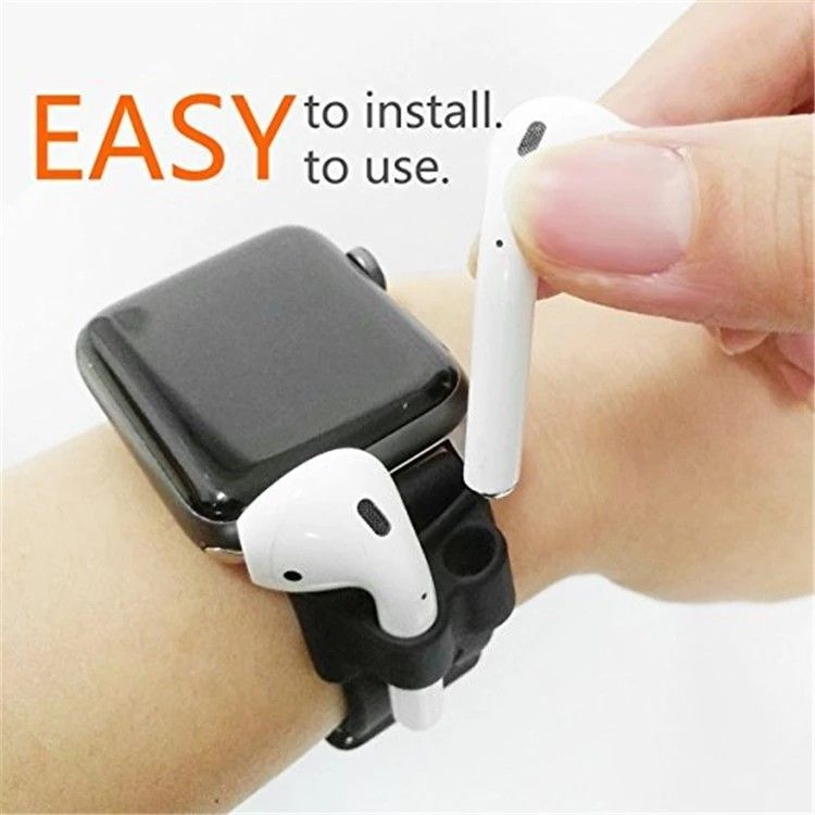 For Airpods Pro Earphone Holder Case Cover For Iwatch Strap Anti lost Silicone Watch Strap