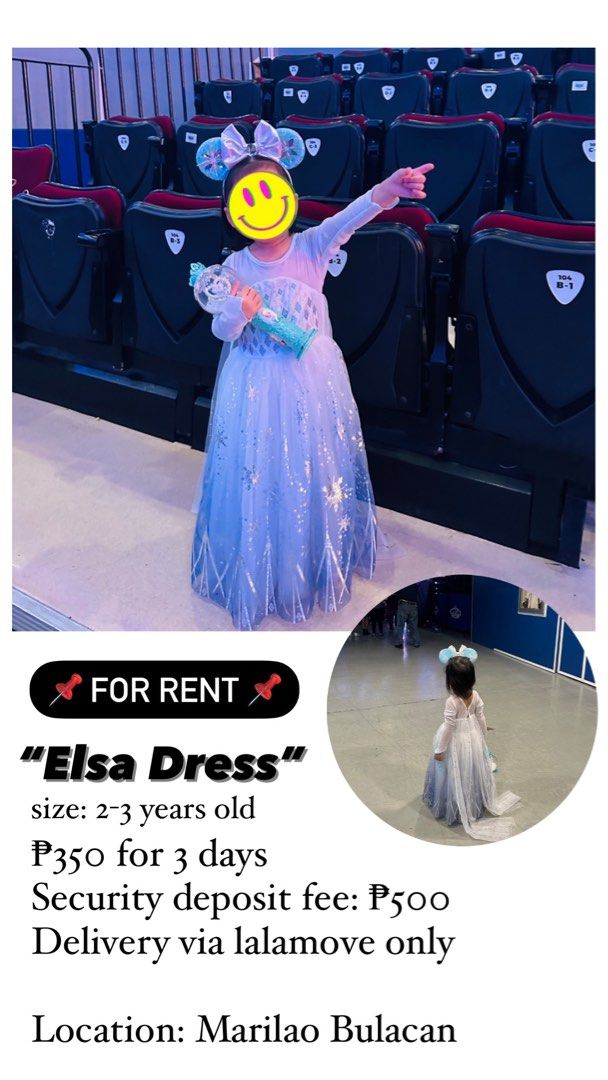 FOR RENT ONLY ELSA FROZEN DRESS for 2 3 years old Babies Kids