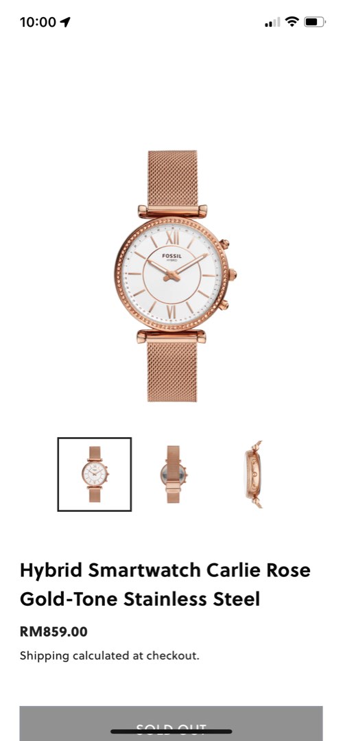 Fossil hybrid best sale watch women