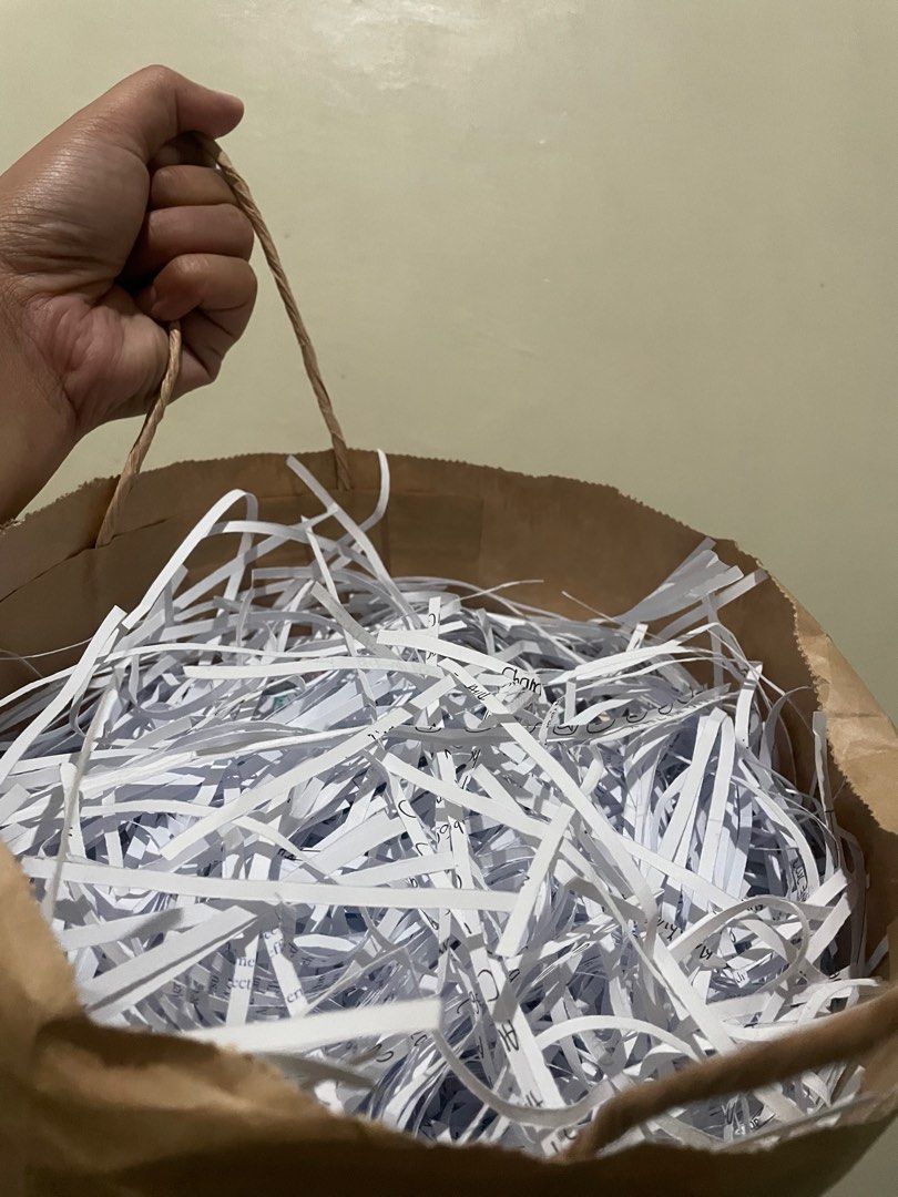 FREE Shredded Paper (Category: Craft Supplies & Tools) located in Mandaluyong City. Submitted by shop.jezolores (Listing ID 1276555047, Image 1). Description: Giving away small paper bag worth of shredded paper..