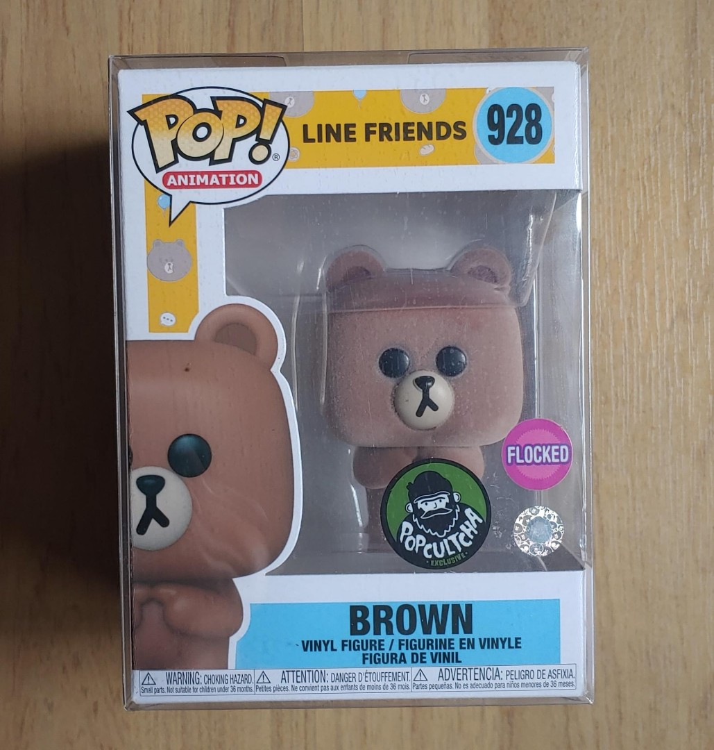 Funko Pop! Animation Line Friends Set of 5 with Brown Flocked Funko Shop  Excl.