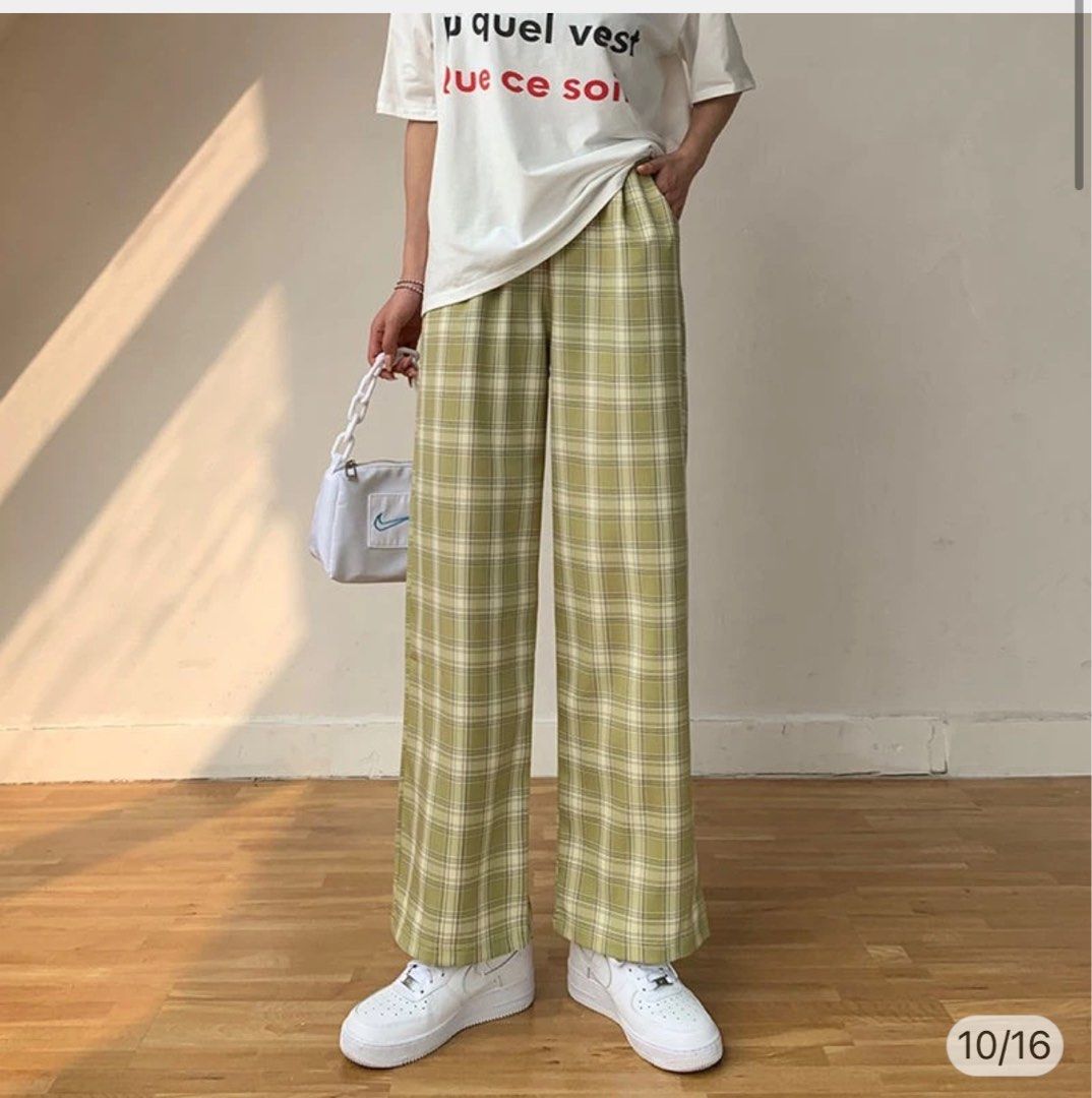 Checkered slacks discount