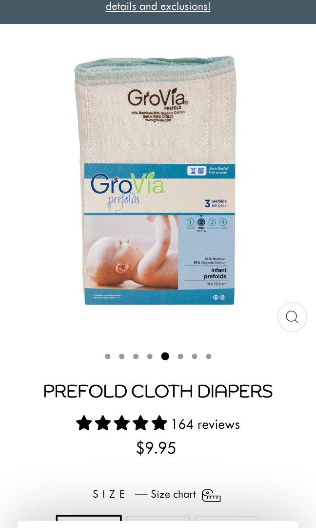Grovia prefolds and stay dry booster Babies Kids Bathing