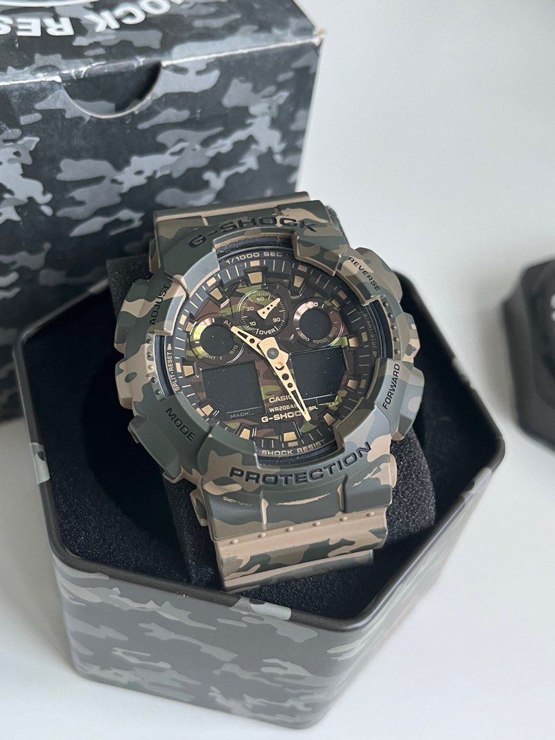 G Shock Camo Camouflage Analogue Digital Watch