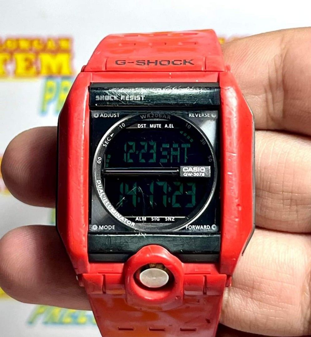 G-SHOCK g-8100-4 レッド Casio G-Shock G-8100-4JF ORANGE Square Dual Illuminator