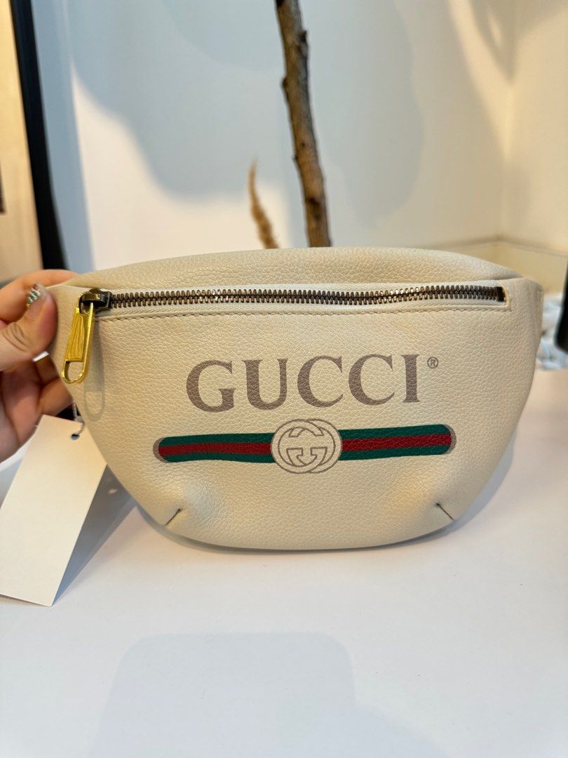 Gucci Mini White Belt Bag Luxury Bags Wallets on Carousell