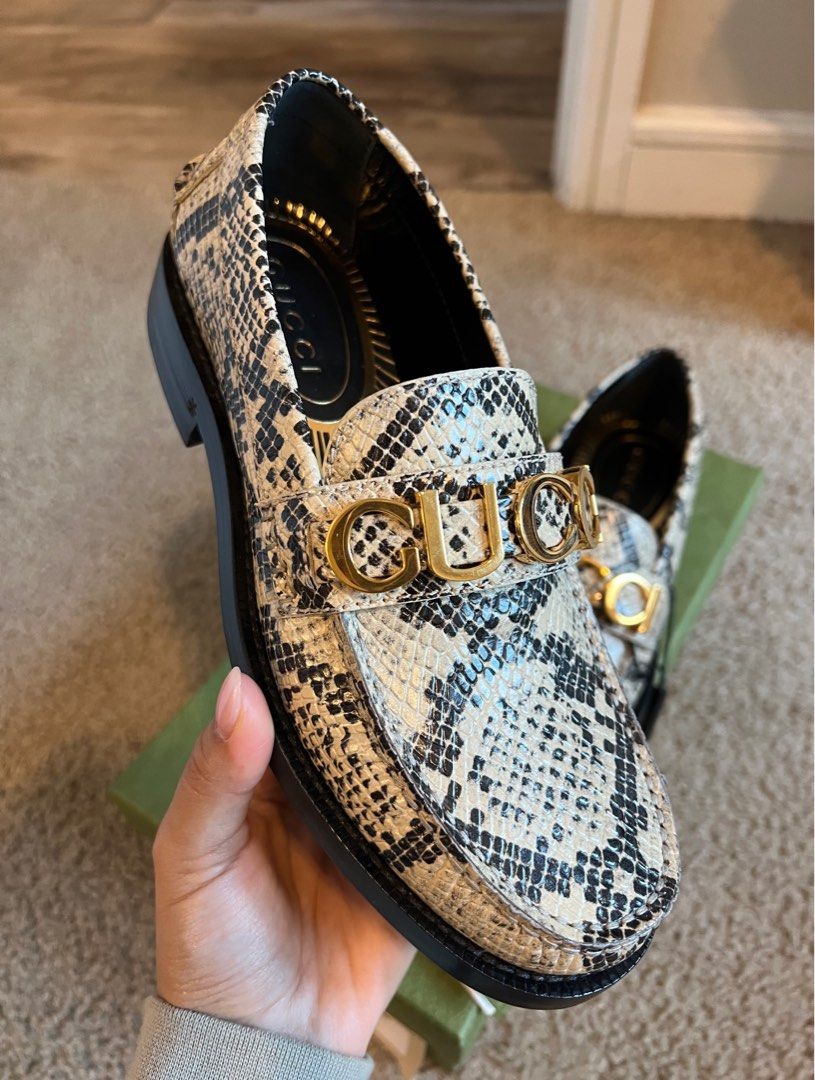 Gucci python loafers store