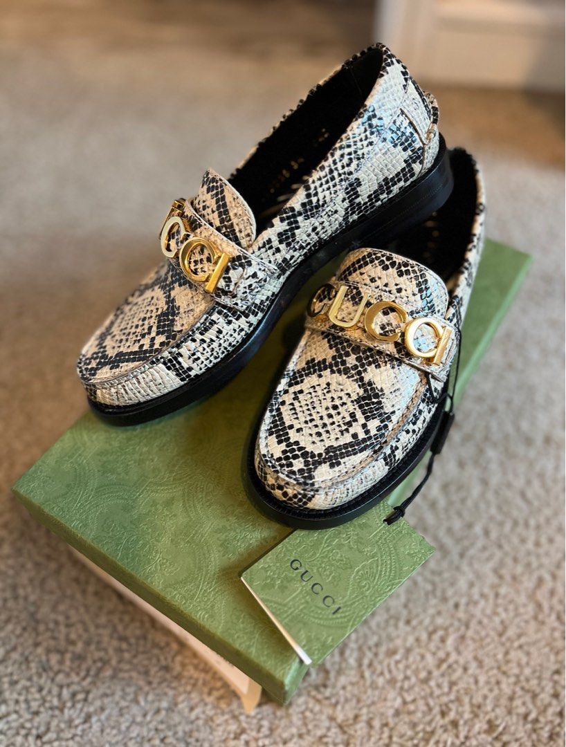 Gucci snake 2025 loafers womens