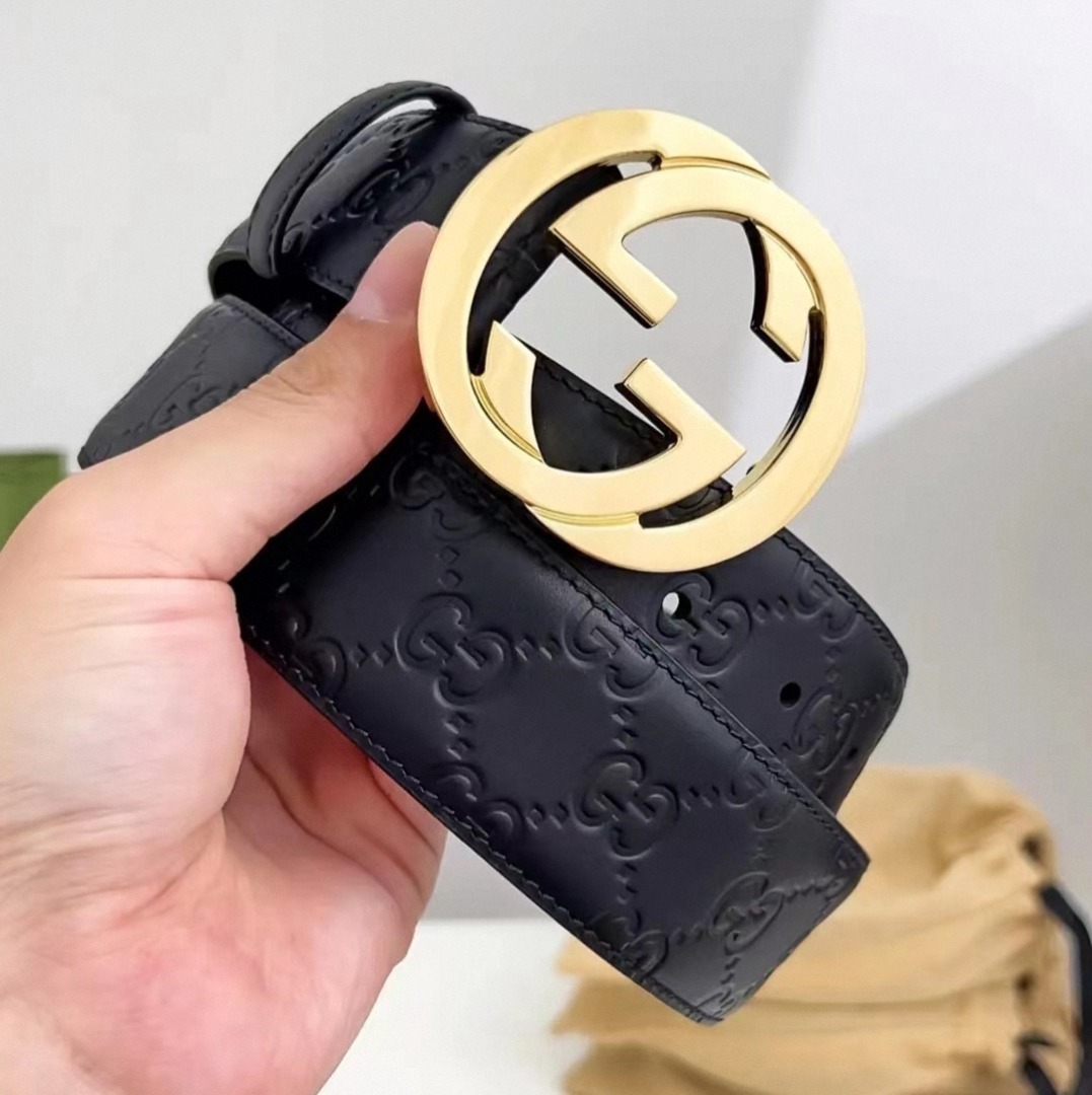 Mens gucci belt gold buckle top