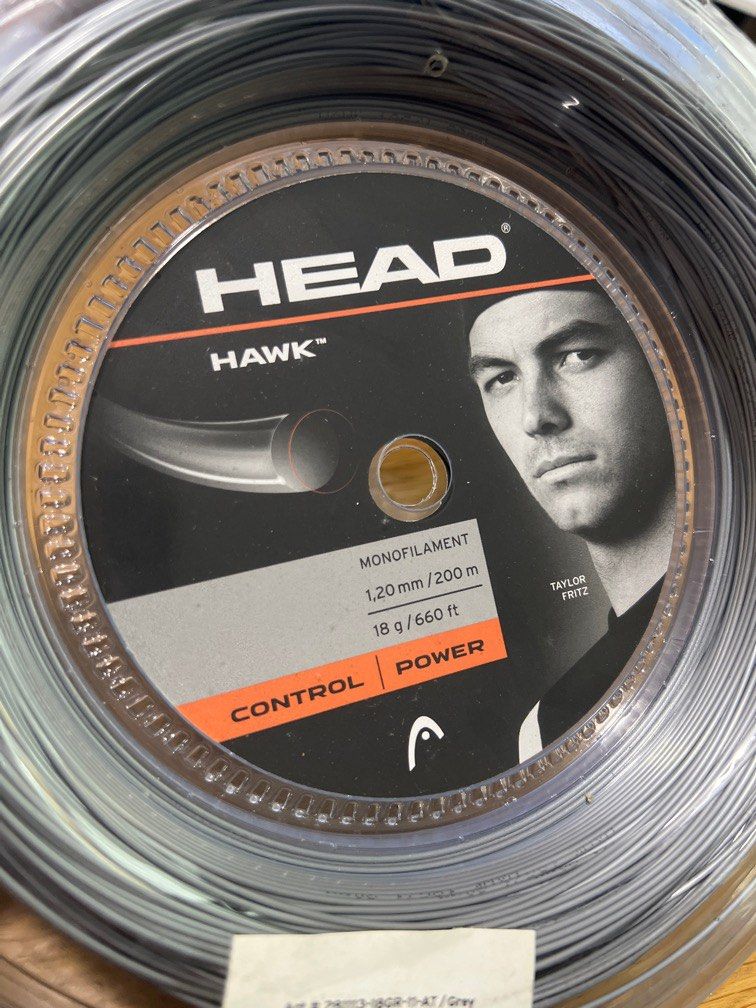 Head Hawk Tennis strings, Sports Equipment, Sports & Games, Racket & Ball  Sports on Carousell