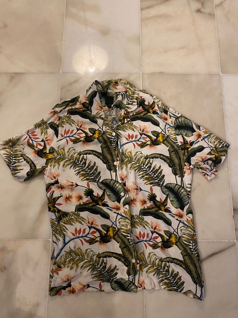 H M floral shirt M Men s Fashion Tops Sets Tshirts Polo