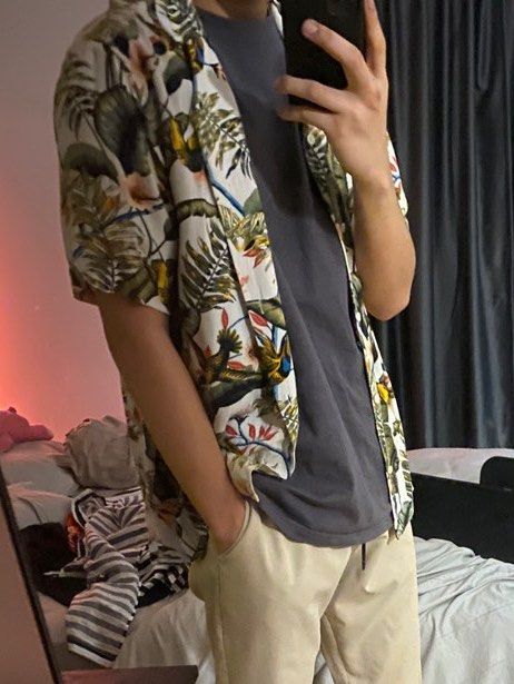 Floral shirt discount mens h&m