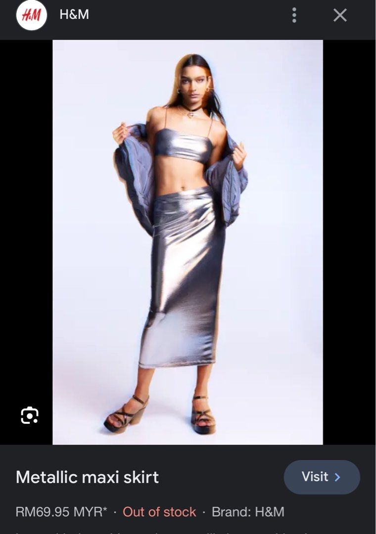 Metallic skirt h&m online