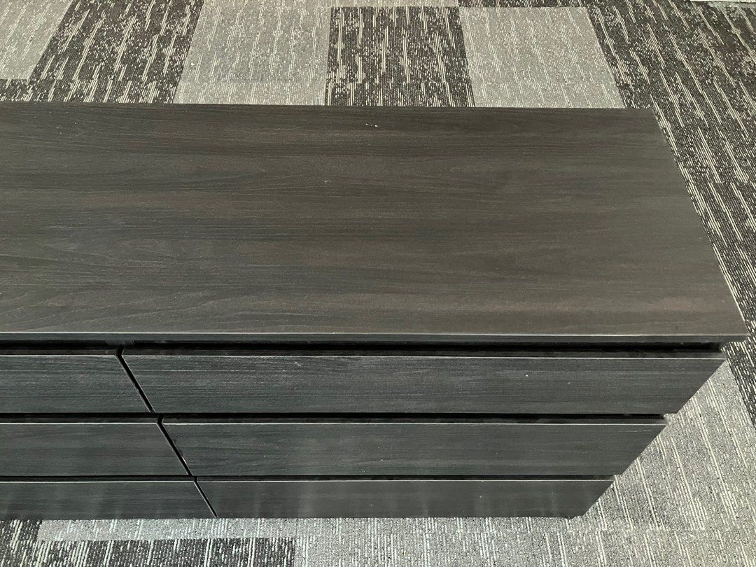 Ikea Kullen Chest of 6 Drawers BlackBrown, Furniture & Home Living