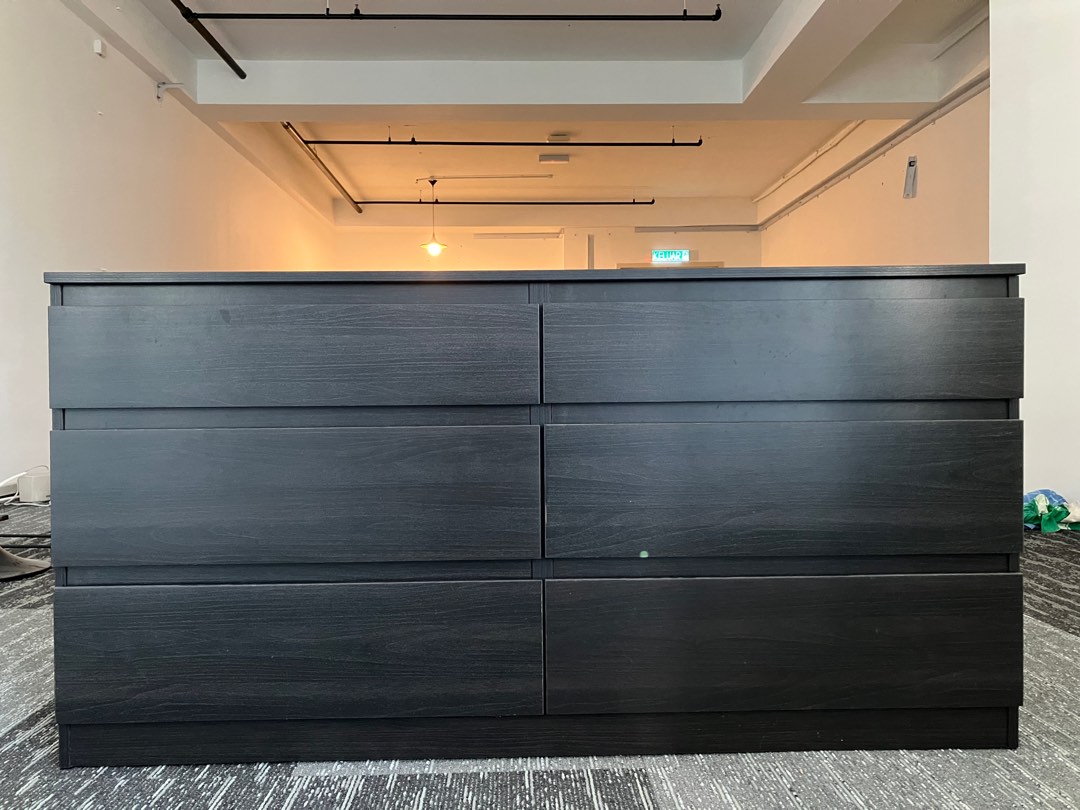 Ikea Kullen Chest of 6 Drawers BlackBrown, Furniture & Home Living, Furniture, Shelves