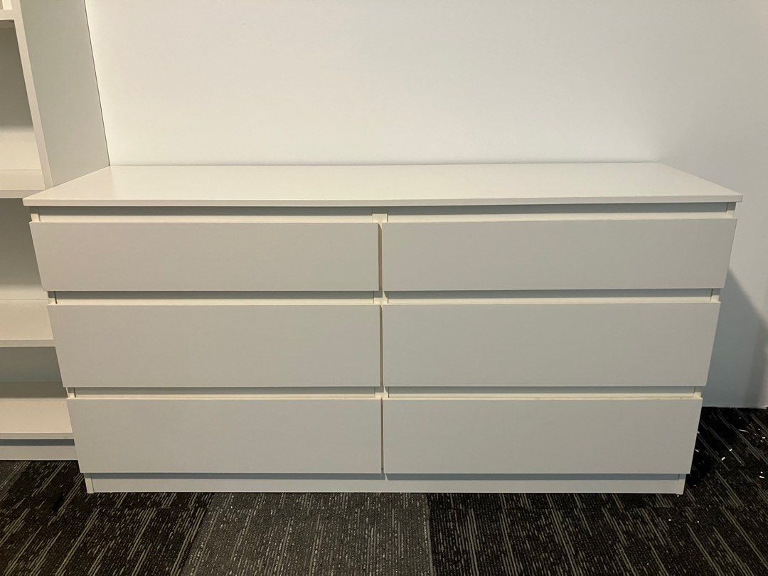 Ikea Kullen Chest of 6 Drawers White
