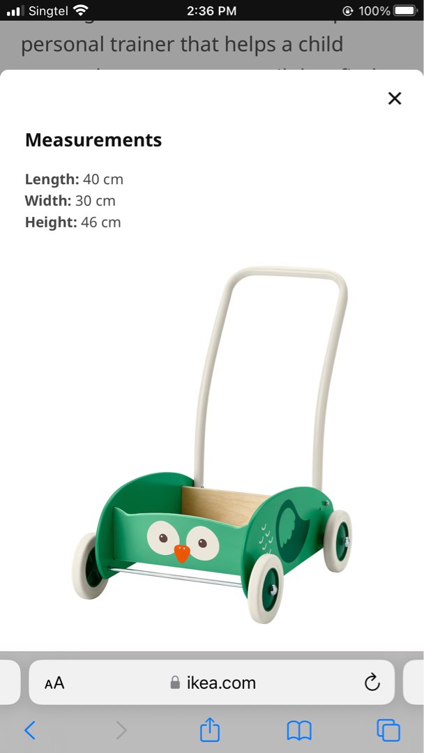 Ikea baby push shop cart