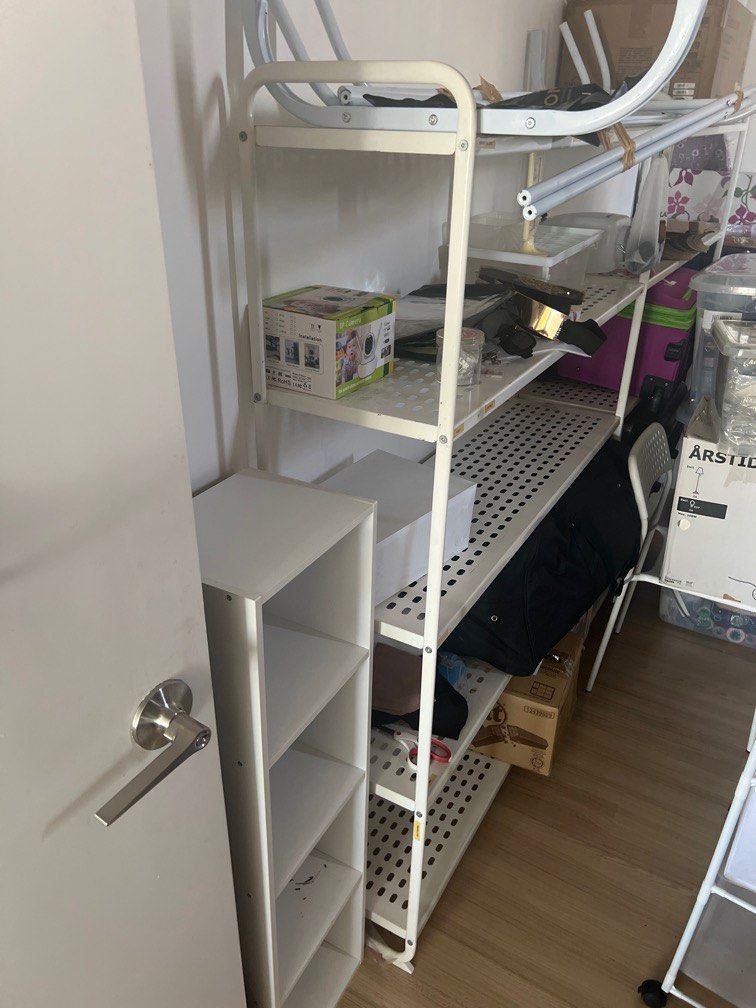 Ikea Rac Ikea White rack, Furniture & Home Living, Furniture, Shelves, Cabinets ...