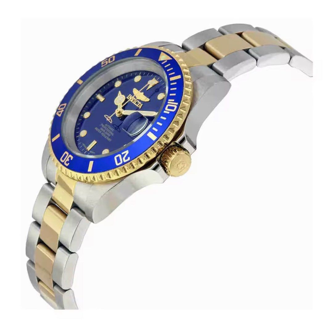 Invicta watch blue half gold Men s Fashion Watches Accessories Watches on Carousell