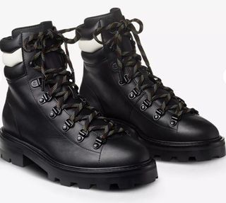 Jimmy Choo Eshe Lace-up Leather Hiking Boots size 37