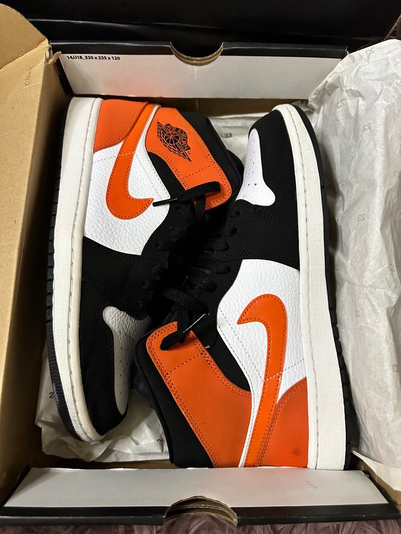 Jordan 1 mid shattered backboard Men s Fashion Footwear
