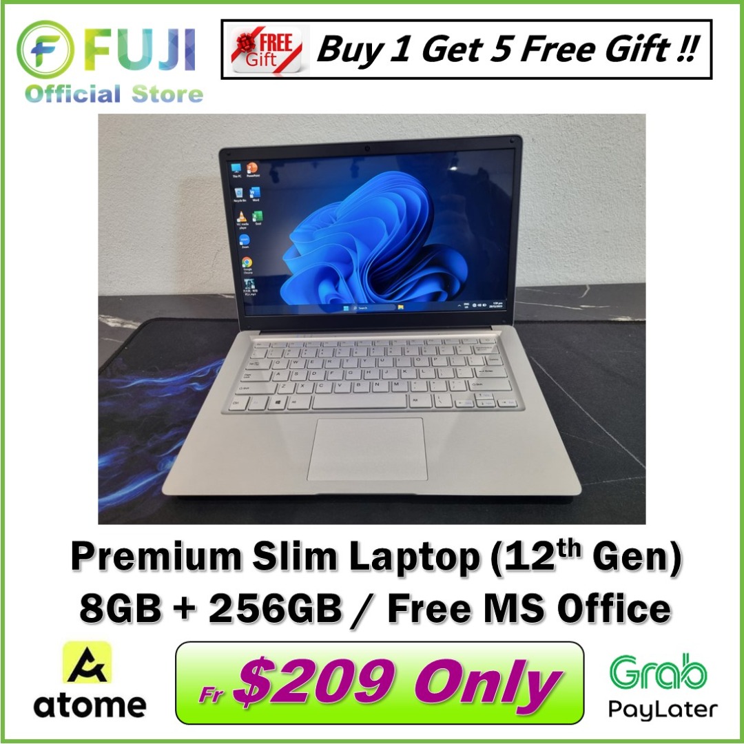 Jumper S5 Slim 14 Inch Laptop Win 11 + MS Office Installed Slim
