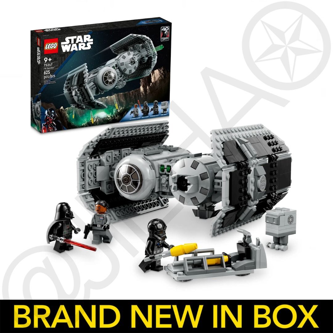 LEGO 75347 Disney Star Wars TIE Bomber (Tags: Empire, Gonk Power Droid  Pilot, Darth Vader, Vice Admiral Sloane, Return of The Jedi), Hobbies &  Toys, Toys & Games on Carousell