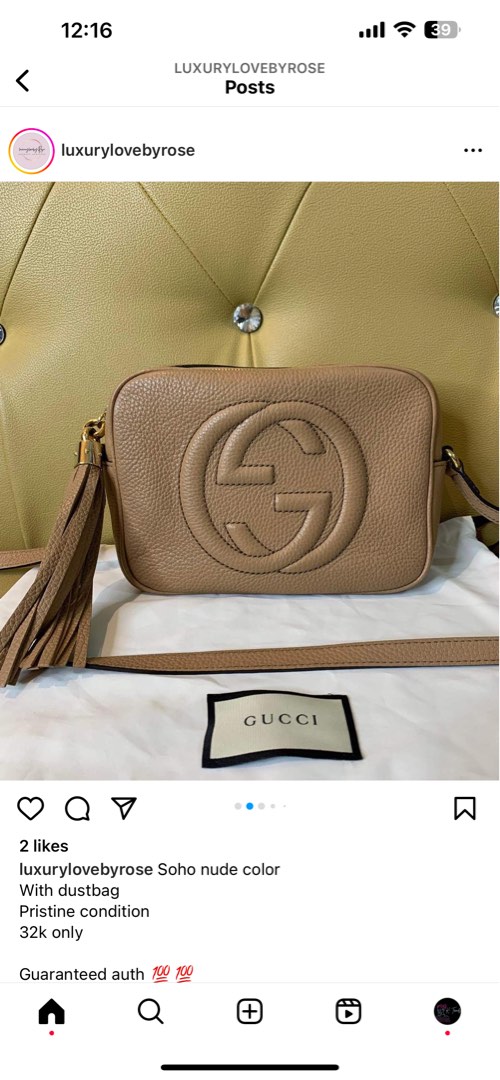 like new gucci soho nude
