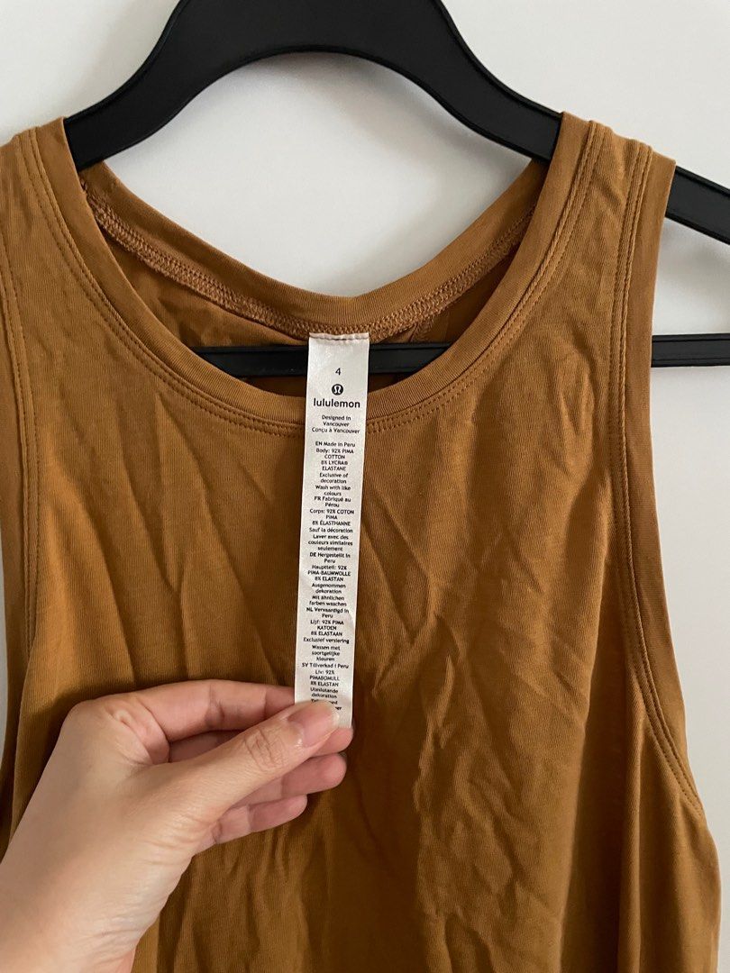 Lululemon All Tied Up Tank in Spiced Bronze size 2, Women's Fashion,  Activewear on Carousell