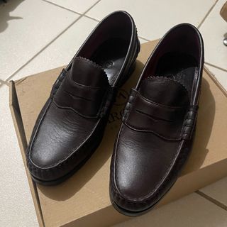 Marquina The Grand Penny Loafers in Oxblood Burgundy