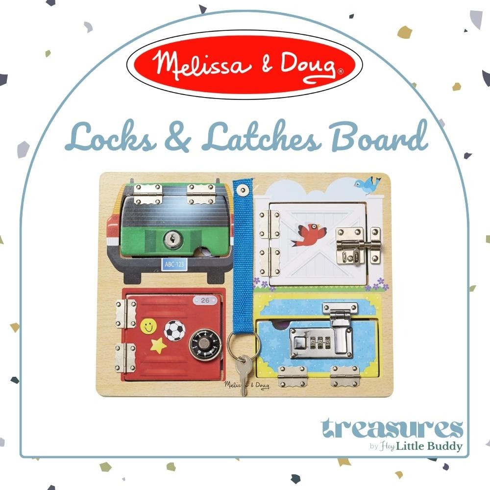 Melissa & doug locks and outlet latches board wooden educational toy