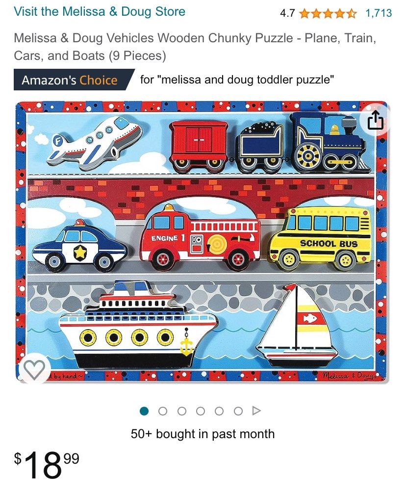 Melissa and top doug puzzle vehicles