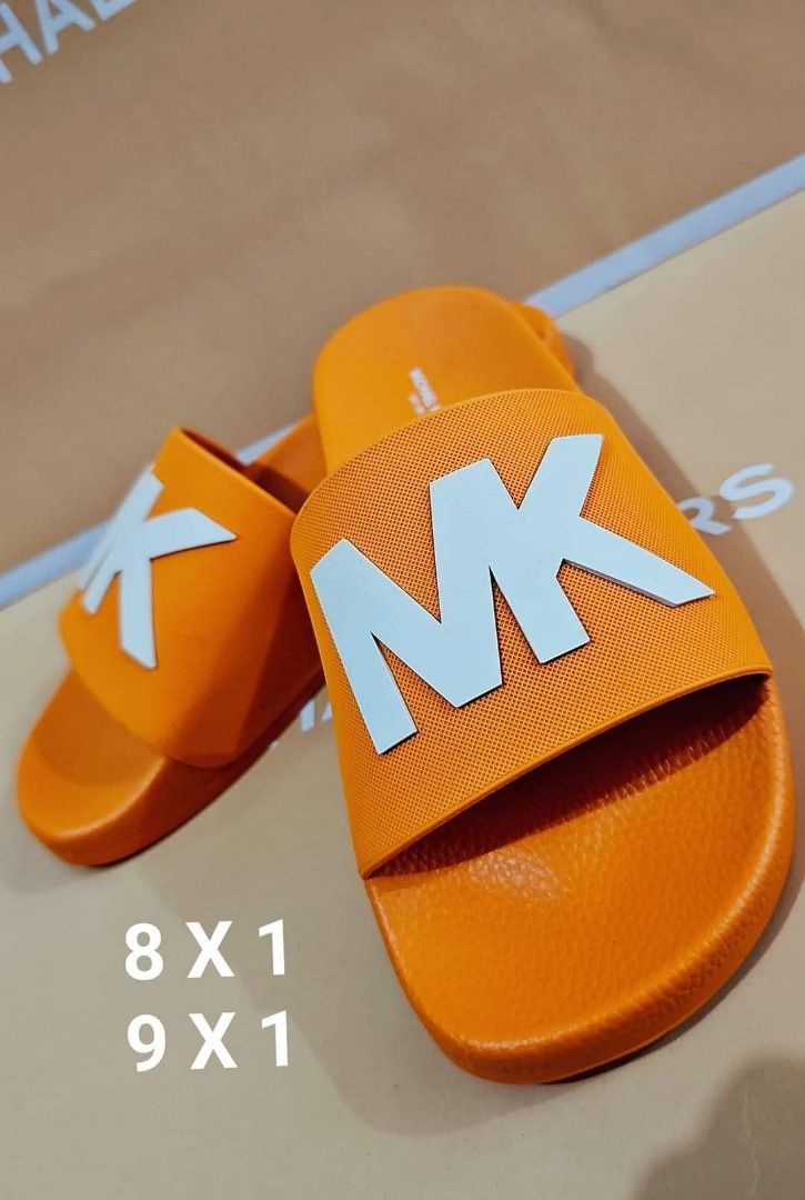 Michael kors new arrivals slides mens orange
