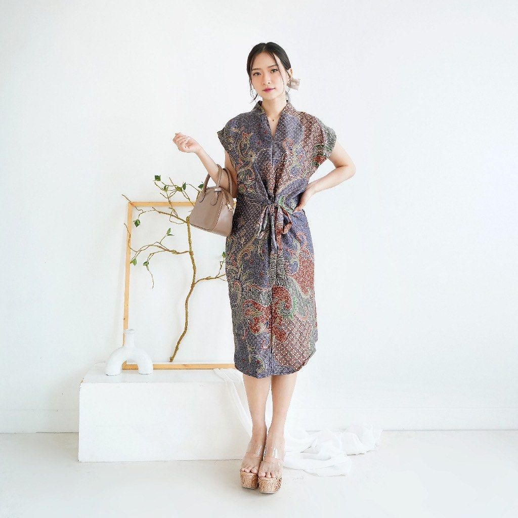Batik wrap dress sale