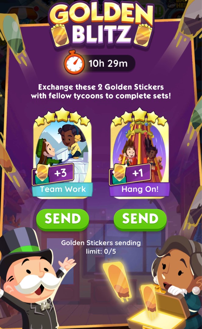 Monopoly Go Golden Blitz Teamwork Hang On, Video Gaming, Gaming Accessories, InGame Products