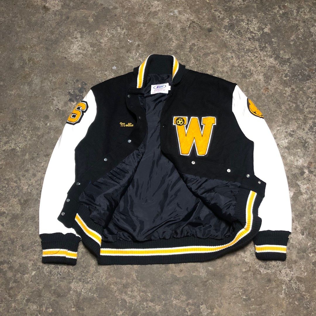 Neff Letterman baseball Leather woll varsity jacket