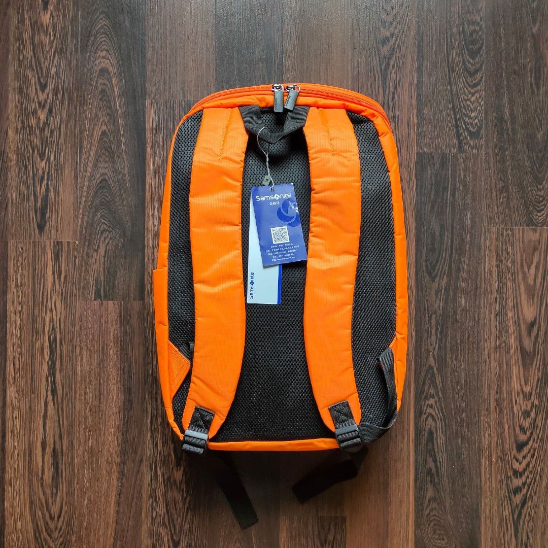 NEW! SAMSONITE | Classic Daypack Laptop Backpack (Category: Backpacks) located in Cebu City. Submitted by denimholic (Listing ID 1276615974, Image 2). Description: 💼Authentic Brandnew Samsonite Daypack ▫️SIZE : L 12.5in / H 18.5in / W 5.5in *side ▫️COLOR/MATERIAL : Nylon Orange, Single compartment, front zip ▫️Brandnew condition.