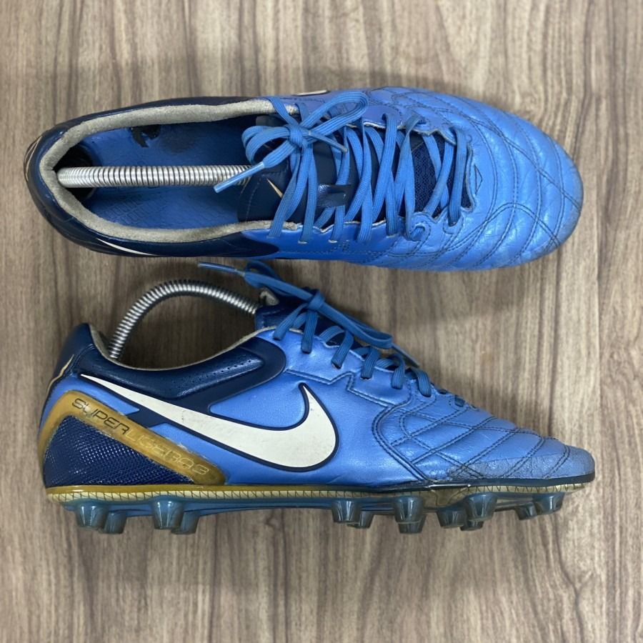 Nike Tiempo Super Ligera 3 Football Shoes Original Authentic 100 Asli Sepatu Bola Biru Size 42.5 Soccer Sepakbola Like New Second Used Preloved Bekas