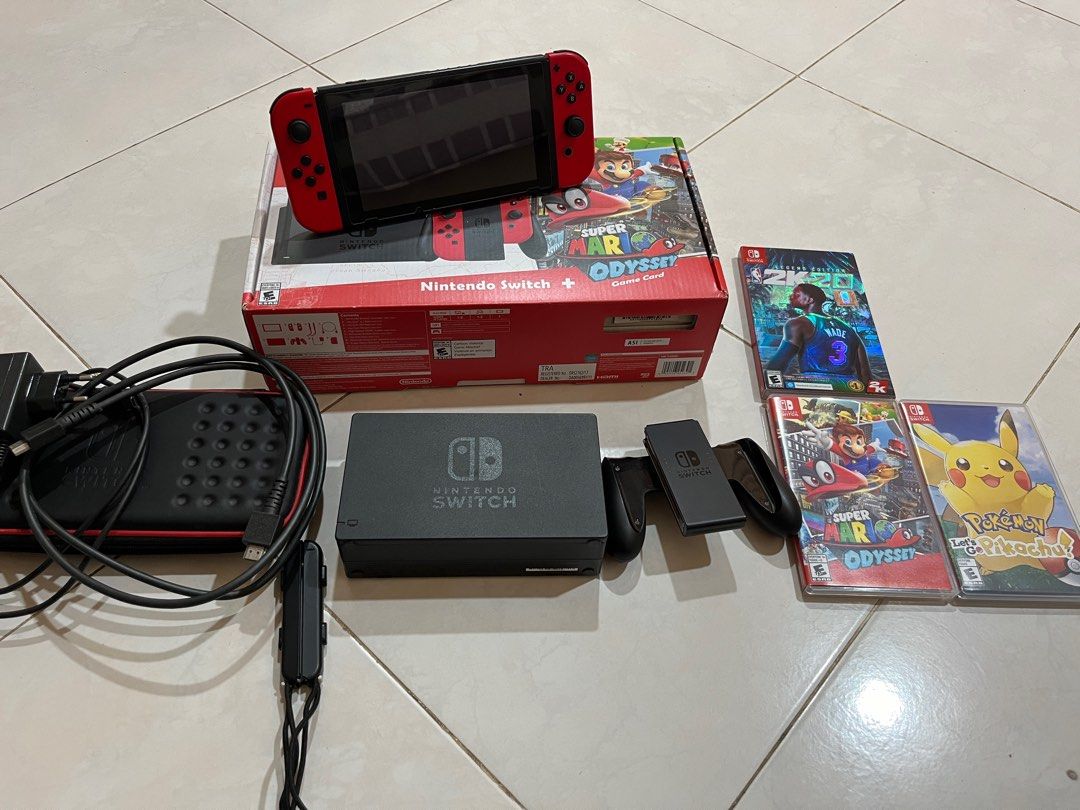 Nintendo switch console super mario odyssey edition hotsell