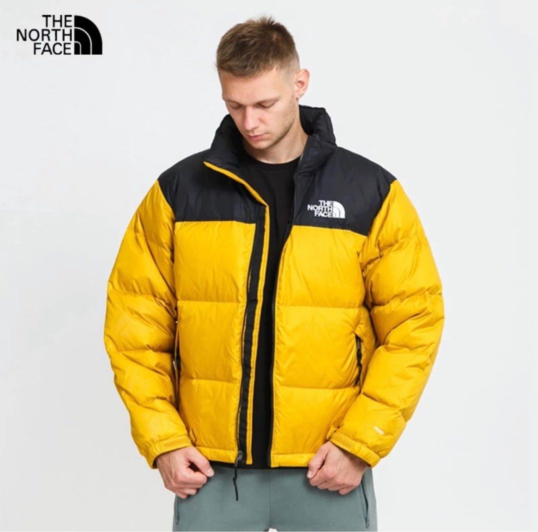 Yellow puffer jacket sales north face