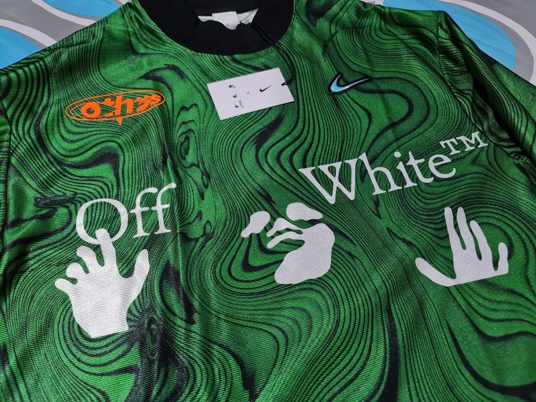 Nike x Off-White Allover Print Jersey Kelly Green Men's - FW23 - US